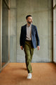 Second Hand Sakko BENT aus Bio-Baumwolle - Midnight Blue (Structure) - L