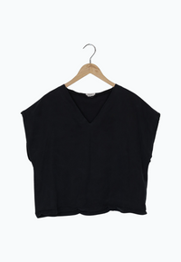 Second Hand Blusenshirt RUBY aus TENCEL™ Lyocell - Black (Tencel) - L