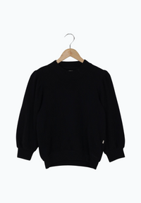 Second Hand Sweater GBCLOUDY aus recycelter Baumwolle mit Puffärmeln - Black - XS