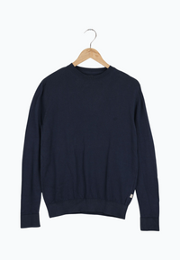 Second Hand Strickpullover GBCOSMO regular aus Bio-Baumwolle - Midnight Blue - S