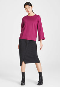 Second Hand Blusenshirt PENELOPE aus TENCEL™ REFIBRA™ Lyocell - Dark Pink (Refibra) - M