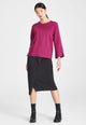 Second Hand Blusenshirt PENELOPE aus TENCEL™ REFIBRA™ Lyocell - Dark Pink (Refibra) - M