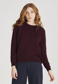 Second Hand Strickpullover ERICA aus Bio-Baumwolle - Bordeaux - M