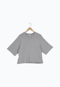 Second Hand Sweater SELMA aus recycelter Baumwolle - Stone Grey - M
