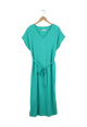 Second hand dress GBPHILINE relaxed fit from LENZING™ ECOVERO™ with belt - Amalfi Green - L