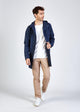 Second hand short coat ASTON made of organic cotton - Blue (Water Repellent) - XXL