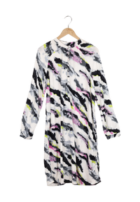 Second hand blouse dress NURA from LENZING™ ECOVERO™ - Violet / Lime (Zebra) - S