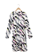 Second hand blouse dress NURA from LENZING™ ECOVERO™ - Violet / Lime (Zebra) - S