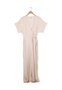 Second Hand Jumpsuit INGA aus LENZING™ ECOVERO™ - Clay / White (Flowers) - S