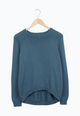 Second Hand Strickpullover ERICA aus Bio-Baumwolle - Teal Blue - S