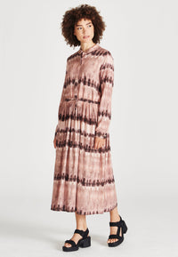 Second Hand Maxikleid MARINA aus LENZING™ ECOVERO™ - Muddy Pink (Tie Dye) - M