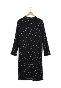 Second Hand Hemdblusenkleid MERLE aus LENZING™ ECOVERO™ - Black / Mint / Off White - XL