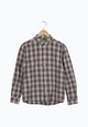 Second hand flannel shirt KENT made from organic cotton - Camel (Checks) - S
