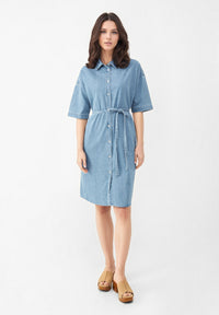 Second Hand Jeanskleid GBELOISE relaxed Fit aus Bio-Baumwolle - Light Blue (Denim) - M