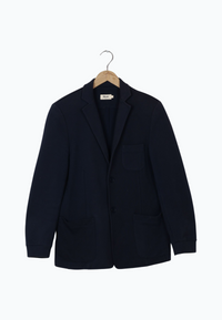 Second Hand Sakko BENT aus Bio-Baumwolle - Midnight Blue (Structure) - L