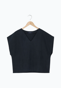 Second Hand Blusenshirt RUBY aus TENCEL™ Lyocell - Midnight Blue (Tencel) - Midnight Blue - M