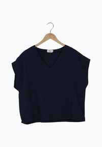 Second hand blouse shirt RUBY made of TENCEL™ REFIBRA™ Lyocell - Ocean Blue (Refibra) - XL