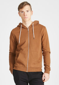 Second hand WINSTON sweat jacket made from organic cotton - Caramel Brown - XL