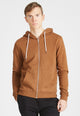 Second hand WINSTON sweat jacket made from organic cotton - Caramel Brown - XL