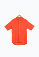 Second Hand Kurzarmhemd DYLAN aus Leinen - Sunset Orange (Linen) - S