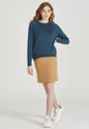 Second Hand Strickpullover ERICA aus Bio-Baumwolle - Teal Blue - S
