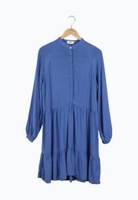 Second Hand Volantkleid LENDRA aus LENZING™ ECOVERO™ - Sky Blue - XS