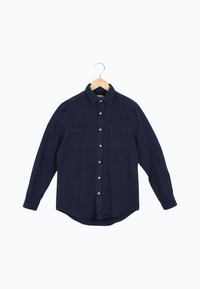 Second Hand Hemd OLIVER aus Bio-Baumwolle - Midnight Blue - S
