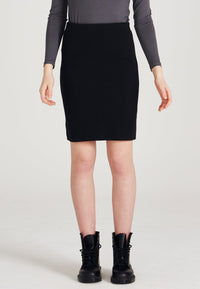 Second hand pencil skirt NANE made from organic cotton - Black (Structure) - XS