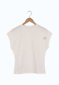 Second Hand T-Shirt GBLAILA (Lemon) slim Fit aus Bio-Baumwolle - White - S