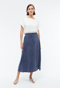 Givn Berlin A-Linien-Rock GBVANA aus TENCEL™ mit Peach-Effekt Skirt Nightshade Blue