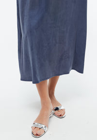 Givn Berlin A-Linien-Rock GBVANA aus TENCEL™ mit Peach-Effekt Skirt Nightshade Blue