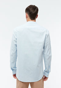 Givn Berlin Baumwollhemd GBWES mit Stehkragen Buttoned Shirt Ice Blue (Melange)