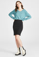 Givn Berlin Bleistiftrock ALISON aus recycelter Baumwolle Skirt Dark Grey