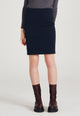 Givn Berlin Bleistiftrock NANE aus Bio-Baumwolle Skirt Midnight Blue (Structure)