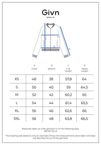 Givn Berlin Blouson ELLA aus Bio-Baumwolle Jacket Shadow Grey (Lines)