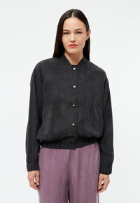 Givn Berlin Blousonjacke GBLORELLA relaxed aus TENCEL™ mit Peach-Effekt Jacket Black (Tencel)