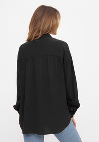 Givn Berlin Bluse CHIARA aus LENZING™ ECOVERO™ Blouse Black