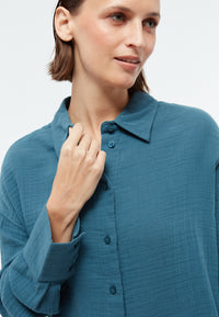 Givn Berlin Bluse GBCOSIMA oversize aus Bio-Baumwolle Blouse Basalt (Musselin)