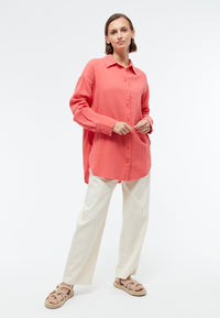 Givn Berlin Bluse GBCOSIMA oversize aus Bio-Baumwolle Blouse Sunset Coral (Musselin)