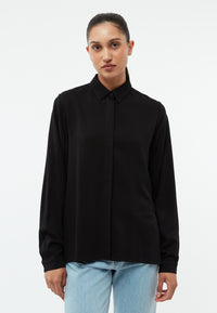 Givn Berlin Bluse GBIVA aus LENZING™ ECOVERO™ mit Stehkragen Blouse Black
