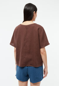 Givn Berlin Bluse GBPINA aus Leinen Blouse Chocolate Brown (Linen)