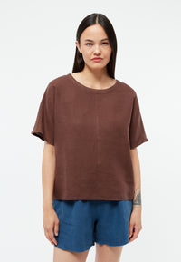 Givn Berlin Bluse GBPINA aus Leinen Blouse Chocolate Brown (Linen)