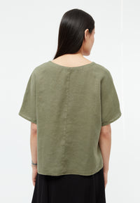Givn Berlin Bluse GBPINA aus Leinen Blouse Faded Olive (Linen)