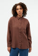 Givn Berlin Blusenhemd GBNADA aus Leinen Blouse Chocolate Brown (Linen)