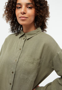 Givn Berlin Blusenhemd GBNADA aus Leinen Blouse Faded Olive (Linen)