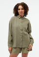 Givn Berlin Blusenhemd GBNADA aus Leinen Blouse Faded Olive (Linen)