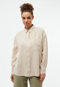 Givn Berlin Blusenhemd GBNADA aus Leinen Blouse Oat Beige (Linen)