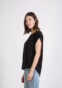 Givn Berlin Blusenshirt CAPRI aus TENCEL™ Lyocell Blouse Black (Tencel)