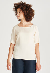 Givn Berlin Blusenshirt ISLA aus TENCEL™ Lyocell Blouse Off White (Tencel)