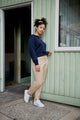 Givn Berlin Bügelfaltenhose MONICA aus Bio-Baumwolle Trousers Beige